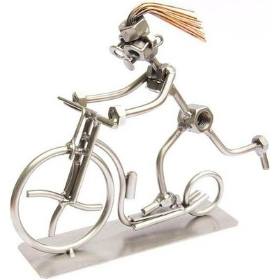 Kovová figurka Koloběžka žena 16 cm