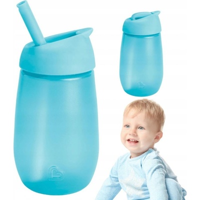 Munchkin hrneček s brčkem Simple Clean modrý 296 ml