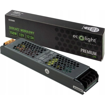 Slim modulární napájecí zdroj pro LED PREMIUM 150W 12V 12,5A Transformátor Ecolight