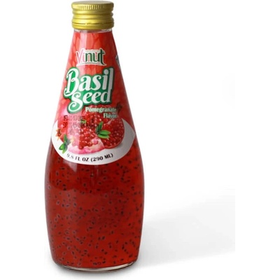 VINUT Nápoj s bazalkovými semienkami príchuť granátové jablko 24 x 290 ml