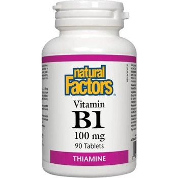 Natural Factors Vitamin B1, 100 mg, 90 таблетки, Natural Factors (1200 NF)
