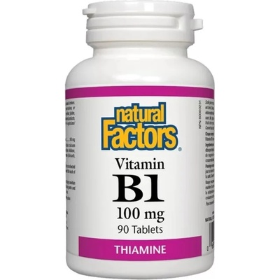 Natural Factors Vitamin B1, 100 mg, 90 таблетки, Natural Factors (1200 NF)