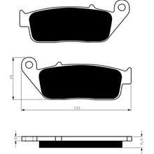 Přední brzdové destičky Goldfren Honda NC 750 X 2014-2017 směs AD