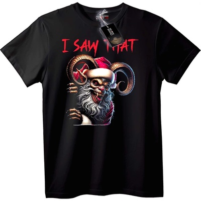 NOONEBRAND Тениска Демоничен Дядо Коледа: Видях туй - XL, Black