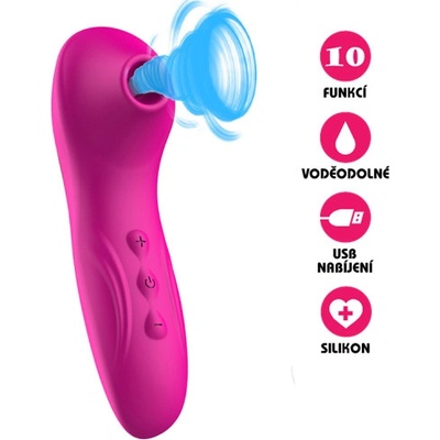 VšeNaSex.cz Vakuový USB Clit & Nipple Vibe růžový