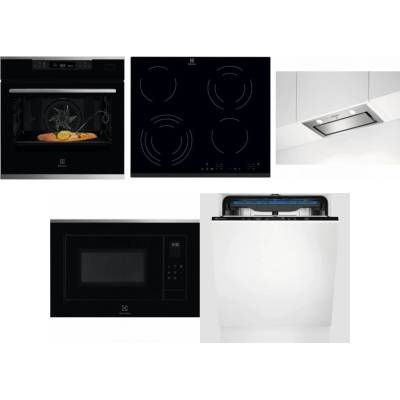 Set Electrolux KOBCS31X + EHF6343FOK + LFG716X + LMS4253TMX + EES48200L