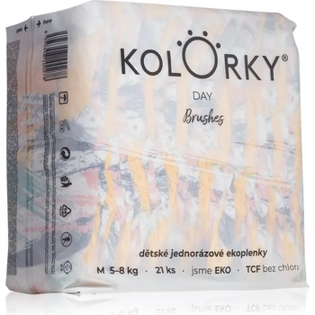Image 1 of Kolorky Day Brushes еднократни ЕКО пелени размер М 5-8 Kg 21 бр
