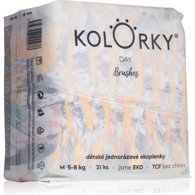 Kolorky Day Brushes еднократни ЕКО пелени размер М 5-8 Kg 21 бр