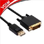 VCOM Кабел VCOM DisplayPort M - DVI 24+1 / 1.8 m / Позлатен
