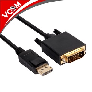 VCOM Кабел VCOM DisplayPort M - DVI 24+1 / 1.8 m / Позлатен