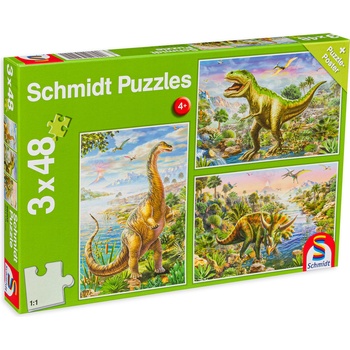 Schmidt Spiele Пъзел Schmidt 3 в 1 - Динозаври (56202)