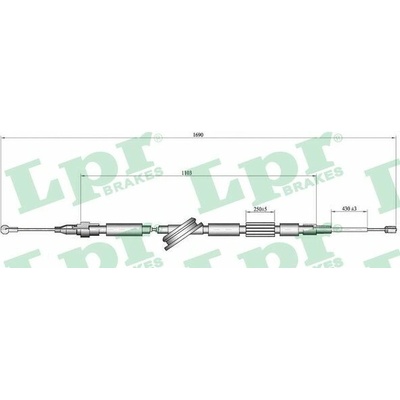 Ťažné lanko, parkovacia brzda LPR C1519B