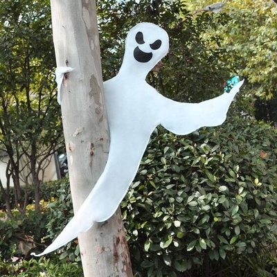 JOYIN 53" halloweenská ohebná ozdoba na stromeček s duchy na Halloween Venkovní dekorace na trávník