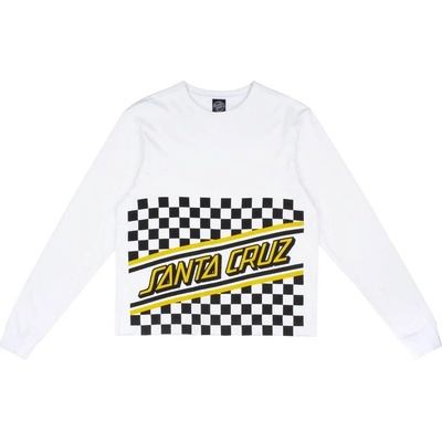 SANTA CRUZ Checker Cut Off L/S T-Shirt White