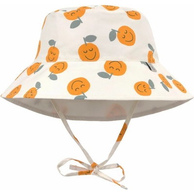 Detský klobúk Lassig Sun Protection Bucket Hat biela,oranžová