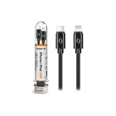 Aligator DAKT012 Datový TUBA 30W USB-C/Lightning černý