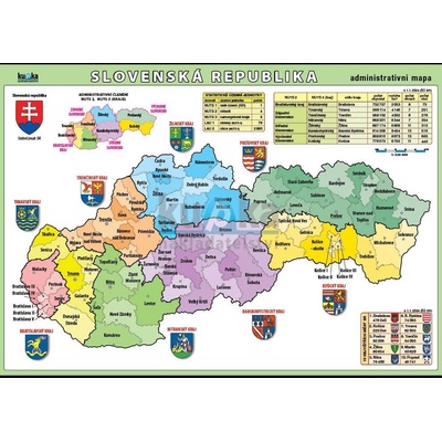 nakladatelství Kupka Slovenská republika - administrativní mapa XXL (140x100 cm)