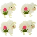 Ovečky plyšové na klipu 5 cm v sáčku 4 kusy