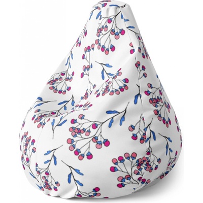 Sablio sedací vak Pear jeřabiny 140 x 100 x 25 cm