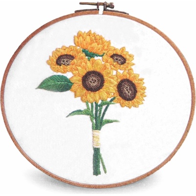 Stoklasa Vyšívací sada s předtištěným motivem 940151/3 slunečnice žlutá 15x22cm – Zboží Dáma