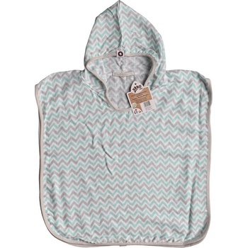 XKKO BMB Scandinavian Chevron Bambusové pončo mint 1