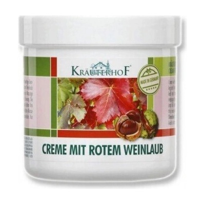KRAUTERHOF Крем за крака с див кестен и червени лозови листа, Krauterhof Cream with Horse-Chestnut & Red Vine Leaves 250ml
