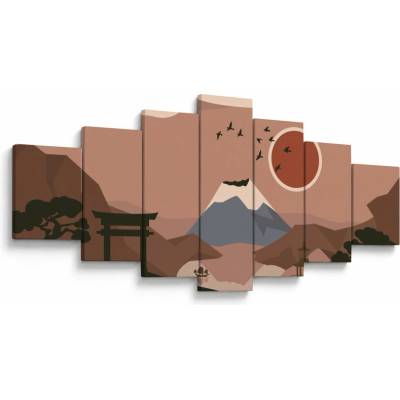 Obraz - Japonsko N⁰1, sedemdielne 210x100 cm