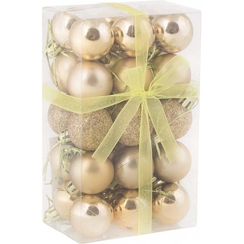 SPRINGOS Vianočný stromček guľa umelá guľa 30 kusov nerozbitná vianočná guľa trblietavý matný lesk vianočná dekorácia Vianoce zlatá