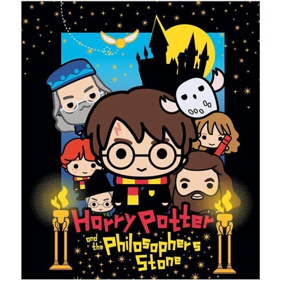Eplusm Dětská fleecová deka Harry Potter a Kámen mudrců černá