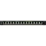 NETGEAR Plus GS316EPP - Switch - Managed - 15 x 10/100/1000 (PoE+) + 1 x SFP - desktop, wall-mountable - PoE+ (231 W)