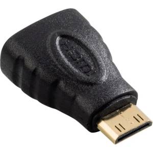 Hama Преходник HAMA 83861, от Mini HDMI(м) към HDMI(ж), черен, 4K (39861/200347)