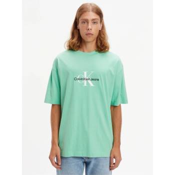 Calvin Klein pánské oversize tričko Jeans Světle zelené