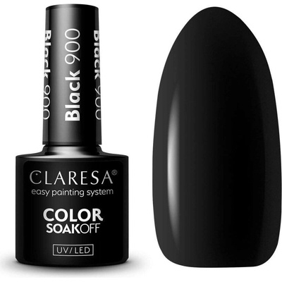 Claresa SoakOff UV/LED Color Black gelový lak na nehty odstín 900 5 g – Sleviste.cz