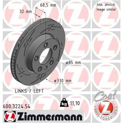 Brzdový kotúč ZIMMERMANN 600.3224.54 (600322454)