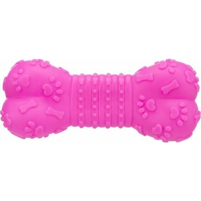 Trixie vinylová pískací kost růžová 16 cm