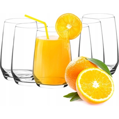 Design Altom čírych pohárov na vodu a džús6× elegantný tvar 450 ml