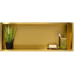 BALNEO Вграден рафт Balneo Wall-Box правоъгълен, 90x30x7 см, матово злато (OB-BR5)