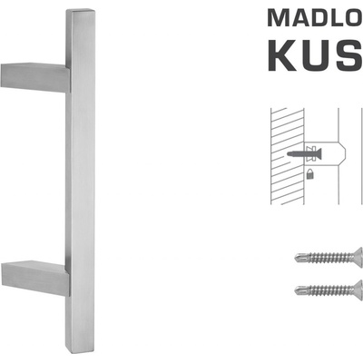 Vyosené madlo na dvere FT - MADLO kód K31Z 25x25 mm ST ks NEM - nerez matná (F60) | MP-KOVANIA.sk