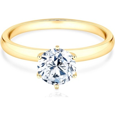 Savicki Zásnubný prsteň žlté zlato laboratórny diamant SV R12 LAB Z
