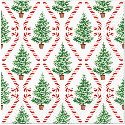 PAW Obrúsky L Candy Cane Forest 33x33cm