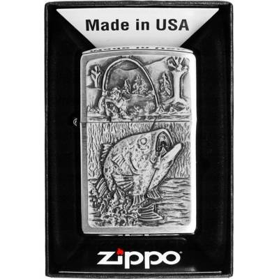 Zapalovač Zippo Fishing Emblem 2000407 vetruodolný benzínový
