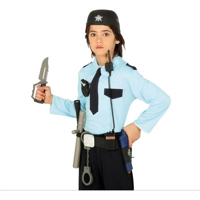 policejní pásek a helma