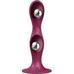 Satisfyer Силиконово дилдо с тежести Satisfyer Double Ball-R бордо