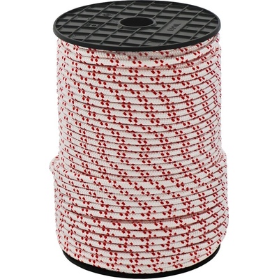 Lano polyesterové pr. 5mm bílo-červené nosnost 440kg V