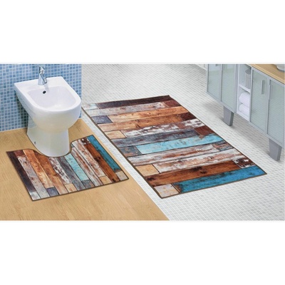 BellaTEX Изтривалка за баня и тоалетна Дървен под 3D Bellatex Bellatex | Kafyav | Home | UNI