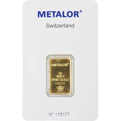 Metalor Investiční zlatý slitek 5 g
