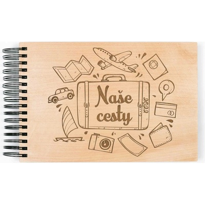 Dřevěné fotoalbum - Naše cesty