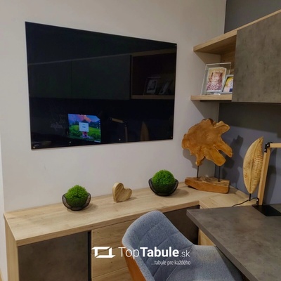 Toptabule.sk Sklenená magnetická tabuľa čierna 120 x 80 cm