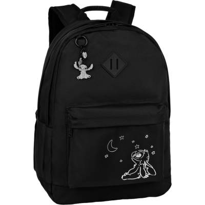 Colorino batoh Scout Stitch 3 kapsy černý se stříbrným potiskem