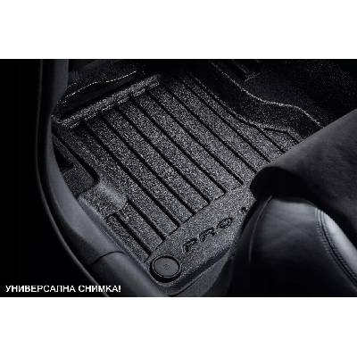 3D Гумени стелки Frogum съвместими с VW Golf VI 2008-2012, Scirocco 2008-2017, Skoda Octavia, RS, Scout 2004-2013, Seat Leon II 2005-2012, Seat Toledo 2004-2009, 4 части, черни (3D407145)